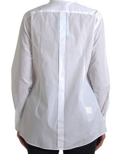 Dolce & Gabbana Cotton Collared Long Sleeves Shirt White