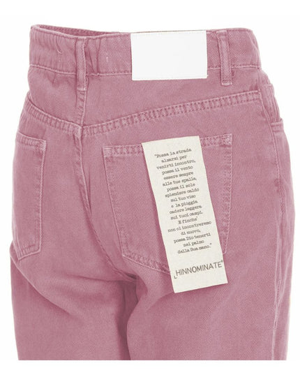 Hinnominate Chic Pink Raw Cut Bottom Jeans