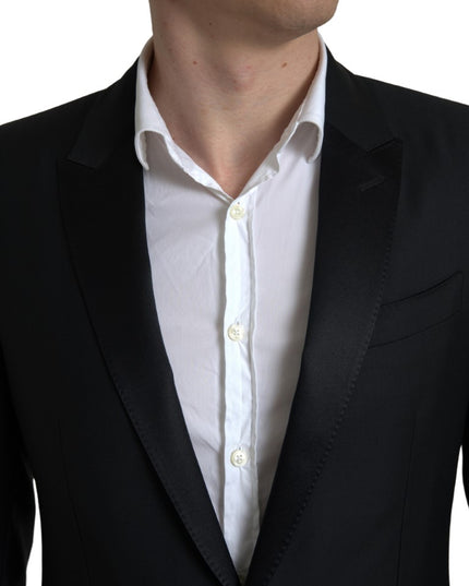 Dolce & Gabbana Black Wool Single Breasted MARTINI Blazer