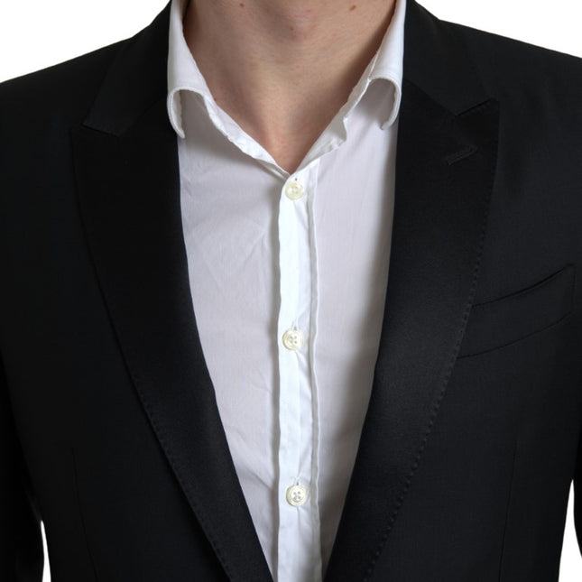 Dolce & Gabbana Black Wool Single Breasted MARTINI Blazer