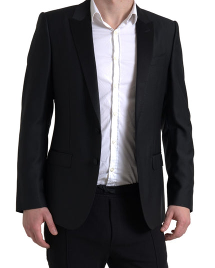 Dolce & Gabbana Black Wool Single Breasted MARTINI Blazer