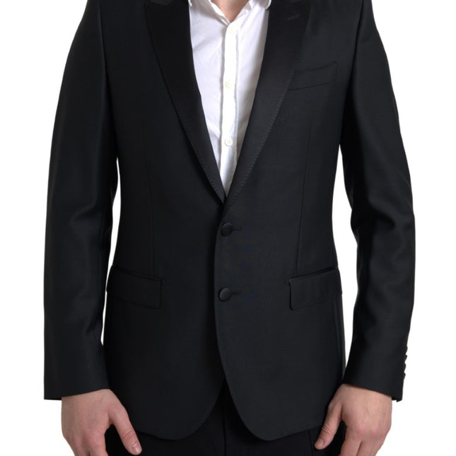 Dolce & Gabbana Black Wool Single Breasted MARTINI Blazer