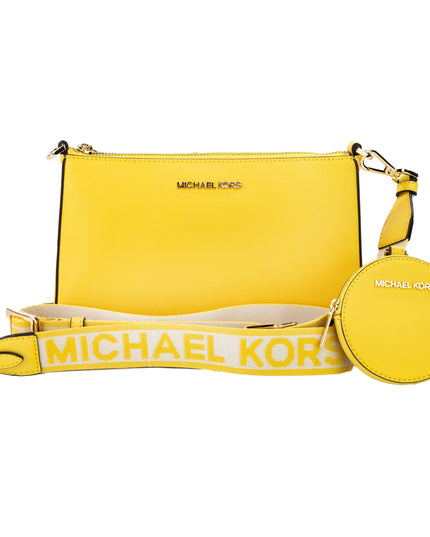 Michael Kors Jet Set Daffodil Vegan Crossbody Tech Attachment Bag Purse