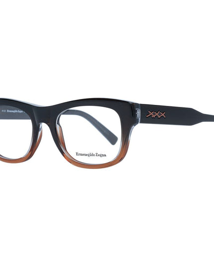 Ermenegildo Zegna Brown Plastic Glasses (Frames)
