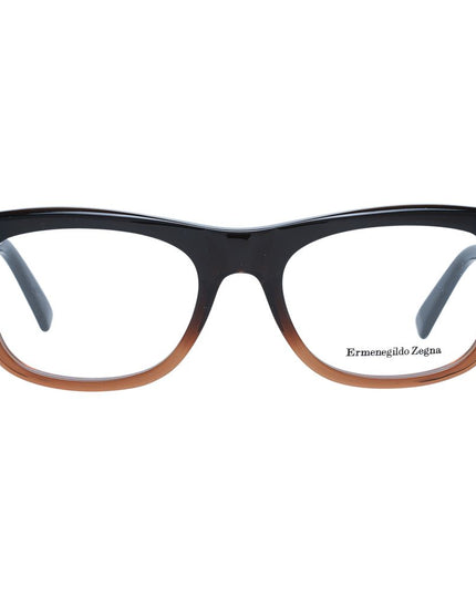 Ermenegildo Zegna Brown Plastic Glasses (Frames)