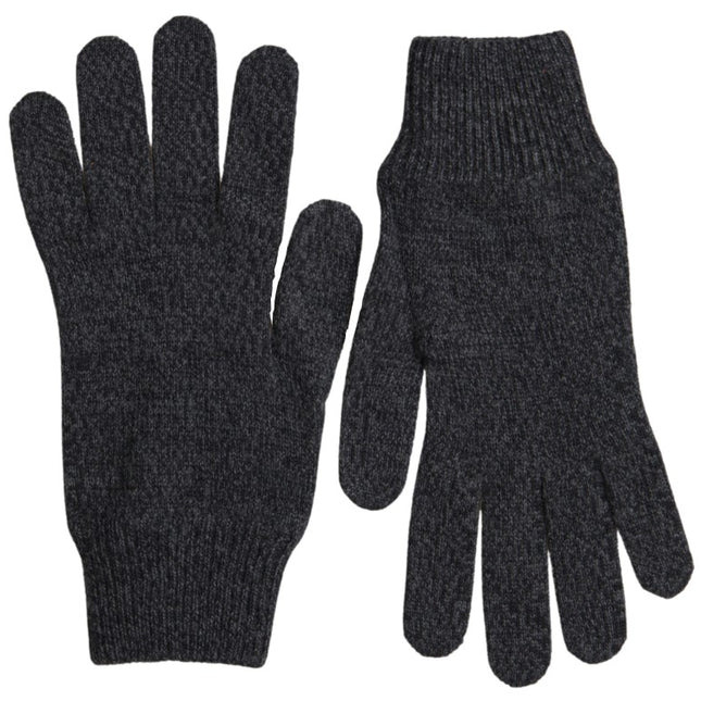 Dolce & Gabbana Gray Virgin Wool Knit Hands Mitten Men Gloves