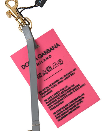 Dolce & Gabbana Pink Silicone DG Logo Gold Brass Keyring Women Keychain