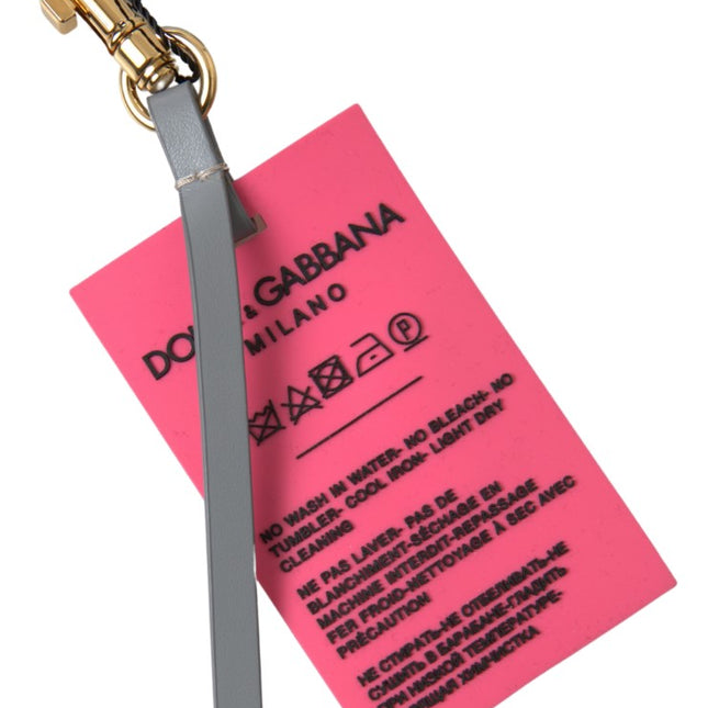 Dolce & Gabbana Pink Silicone DG Logo Gold Brass Keyring Women Keychain
