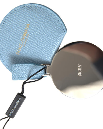 Dolce & Gabbana Light Blue Calfskin Leather Mirror Holder