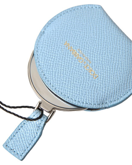 Dolce & Gabbana Light Blue Calfskin Leather Mirror Holder
