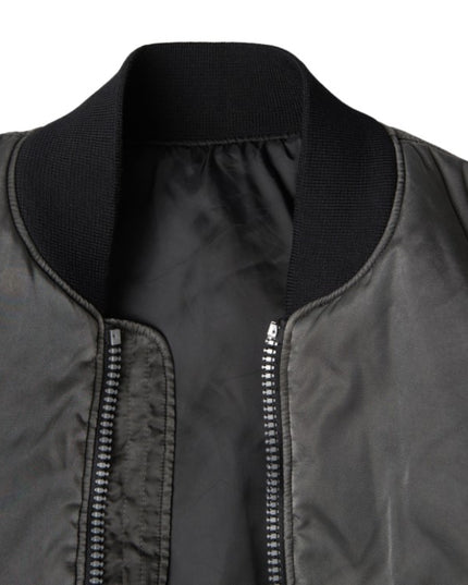 MM6 Maison Margiela Gray Bomber Zipper Pocket Sleeves Jacket