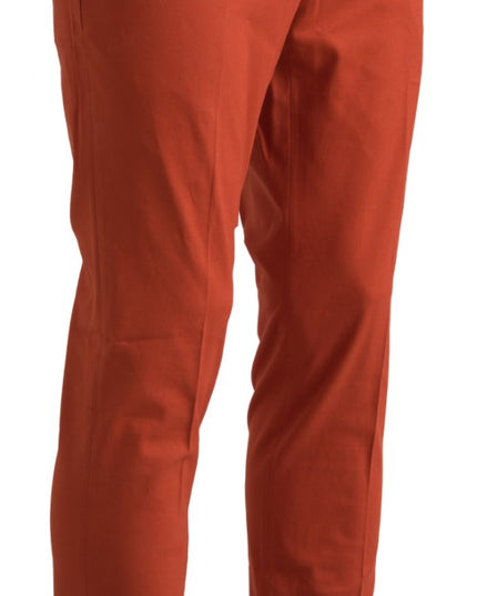 BENCIVENGA Orange Straight Fit Men Formal Trousers Pants