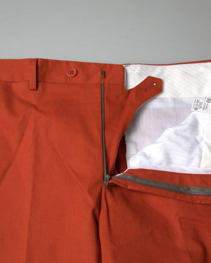 BENCIVENGA Orange Straight Fit Men Formal Trousers Pants