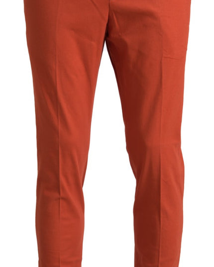 BENCIVENGA Orange Straight Fit Men Formal Trousers Pants
