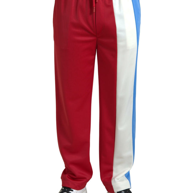 Dolce & Gabbana Multicolor Polyester Men Sweatpants Pants