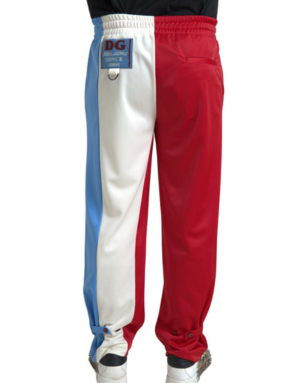 Dolce & Gabbana Multicolor Polyester Men Sweatpants Pants