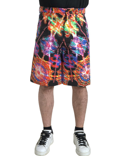 Dolce & Gabbana Multicolor Printed Cotton Men Bermuda Shorts