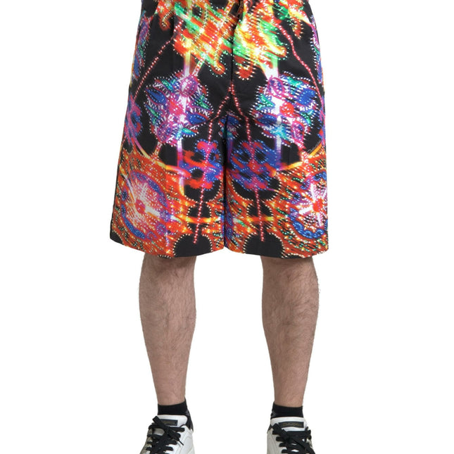Dolce & Gabbana Multicolor Printed Cotton Men Bermuda Shorts