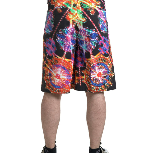 Dolce & Gabbana Multicolor Printed Cotton Men Bermuda Shorts