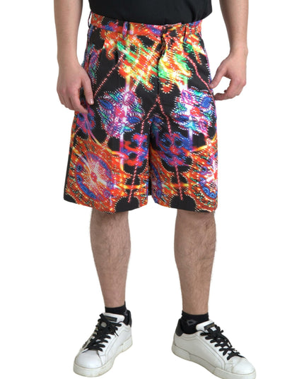 Dolce & Gabbana Multicolor Printed Cotton Men Bermuda Shorts