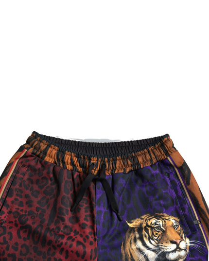 Dolce & Gabbana Multicolor Tiger Print Men Bermuda Shorts