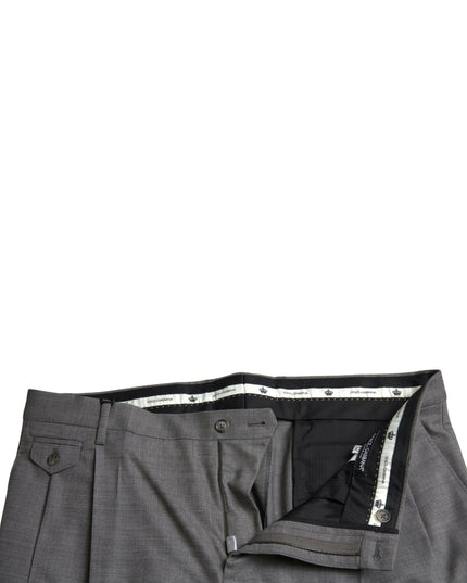 Dolce & Gabbana Gray Wool Chino Skinny Men Dress Trouser Pants