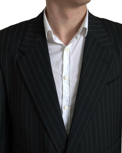 Dolce & Gabbana Black Stripe Single Breasted SICILIA Blazer
