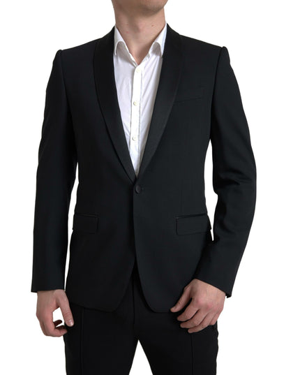 Dolce & Gabbana Black Wool Single Breasted MARTINI Blazer