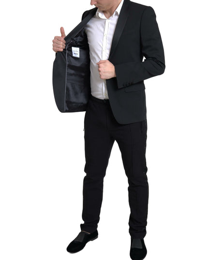 Dolce & Gabbana Black Wool Single Breasted MARTINI Blazer