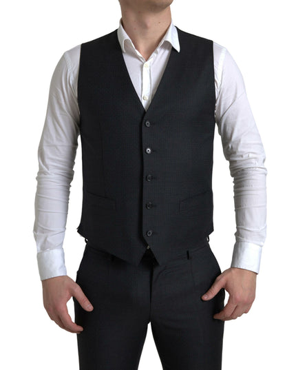 Dolce & Gabbana Black 3 Piece Single Breasted MARTINI Suit
