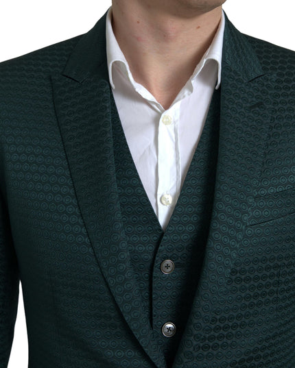 Dolce & Gabbana Green 3 Piece Single Breasted MARTINI Suit