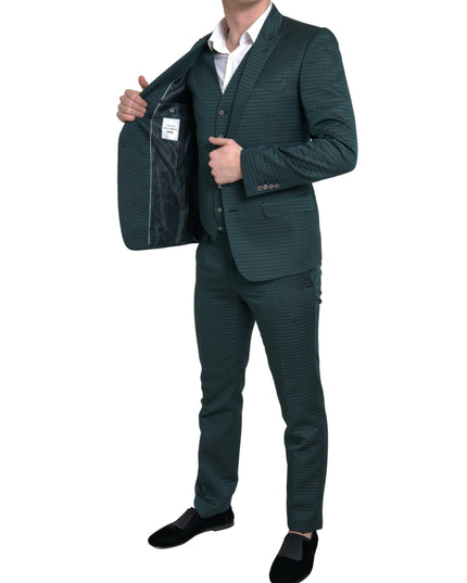 Dolce & Gabbana Green 3 Piece Single Breasted MARTINI Suit
