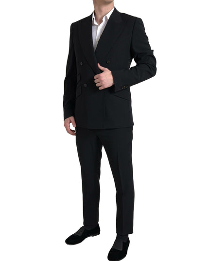 Dolce & Gabbana Black 2 Piece Double Breasted SICILIA Suit