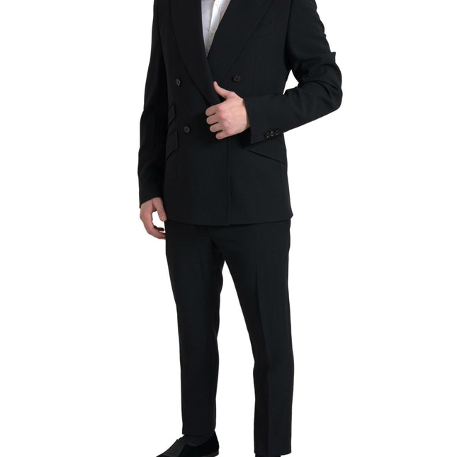 Dolce & Gabbana Black 2 Piece Double Breasted SICILIA Suit