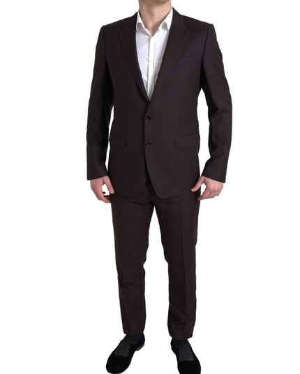 Dolce & Gabbana Maroon 2 Piece Single Breasted MARTINI Suit