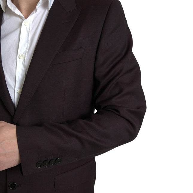 Dolce & Gabbana Maroon 2 Piece Single Breasted MARTINI Suit