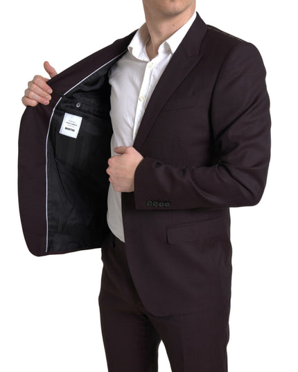 Dolce & Gabbana Maroon 2 Piece Single Breasted MARTINI Suit