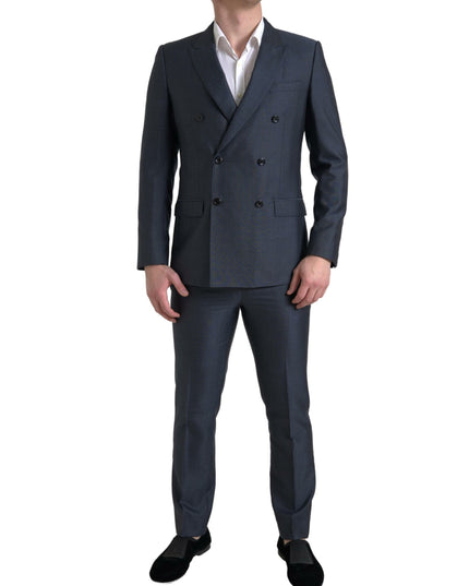 Dolce & Gabbana Blue 2 Piece Double Breasted MARTINI Suit
