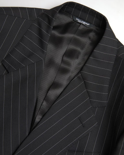 Dolce & Gabbana Black Stripe Single Breasted SICILIA Blazer