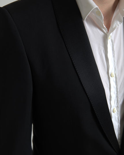 Dolce & Gabbana Black Wool Single Breasted MARTINI Blazer