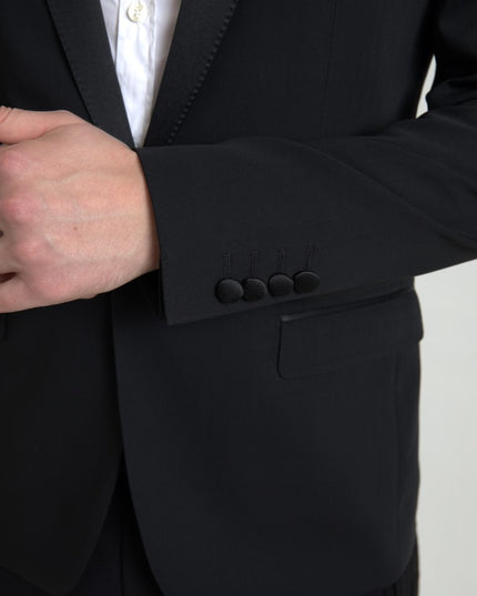 Dolce & Gabbana Black Wool Single Breasted MARTINI Blazer