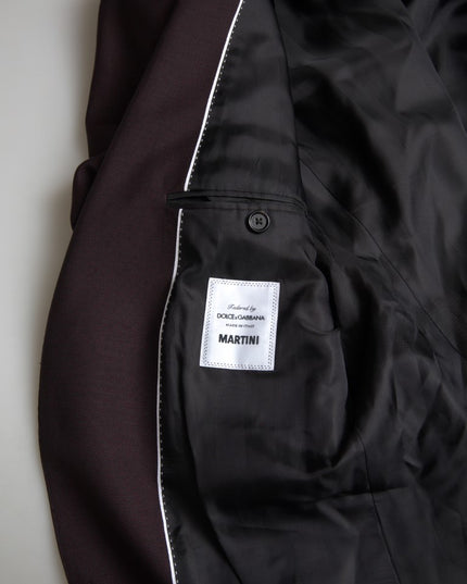 Dolce & Gabbana Maroon 2 Piece Single Breasted MARTINI Suit