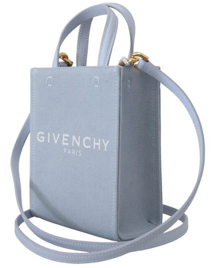 Givenchy Blue Coated Canvas Vertical Cloud Mini Shoulder Bag