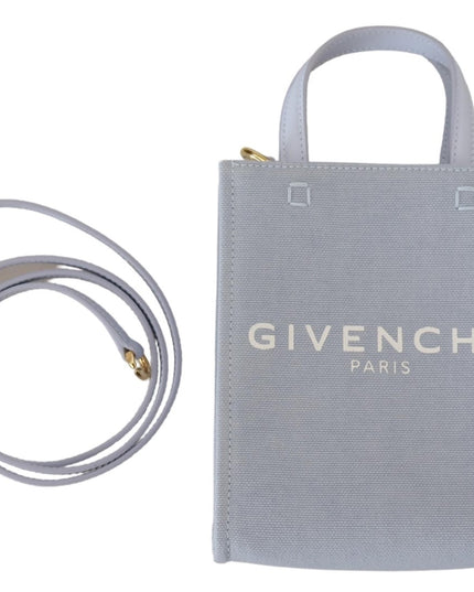 Givenchy Blue Coated Canvas Vertical Cloud Mini Shoulder Bag