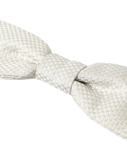 Dolce & Gabbana Ivory Silk Adjustable Neck Papillon Men Bow Tie
