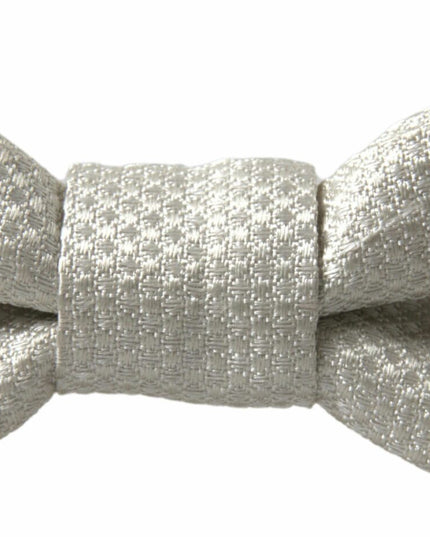 Dolce & Gabbana Ivory Silk Adjustable Neck Papillon Men Bow Tie