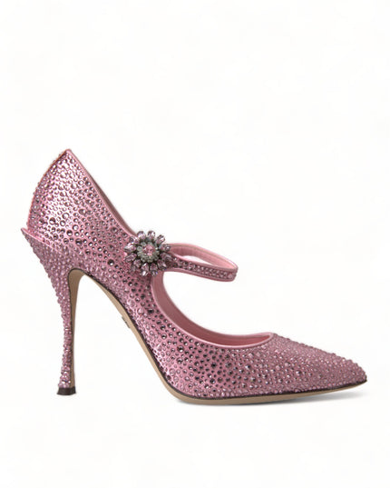 Dolce & Gabbana Pink Strass Crystal Heels Pumps Shoes