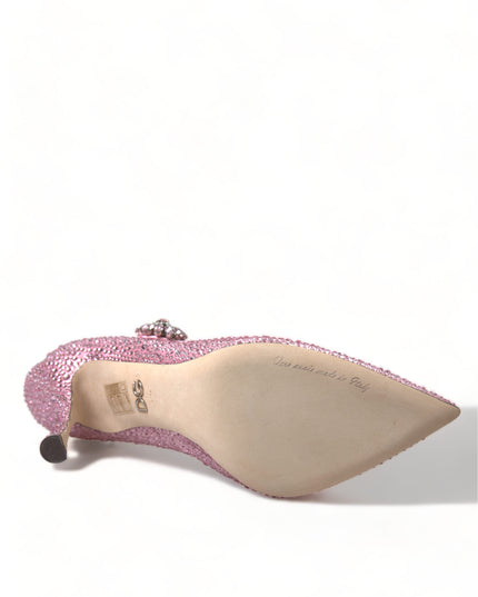 Dolce & Gabbana Pink Strass Crystal Heels Pumps Shoes