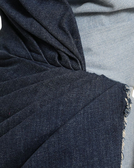 Dolce & Gabbana Blue Patchwork Two Tone Denim Mini Dress