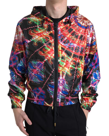 Dolce & Gabbana Multicolor Hooded Sweatshirt Sweater